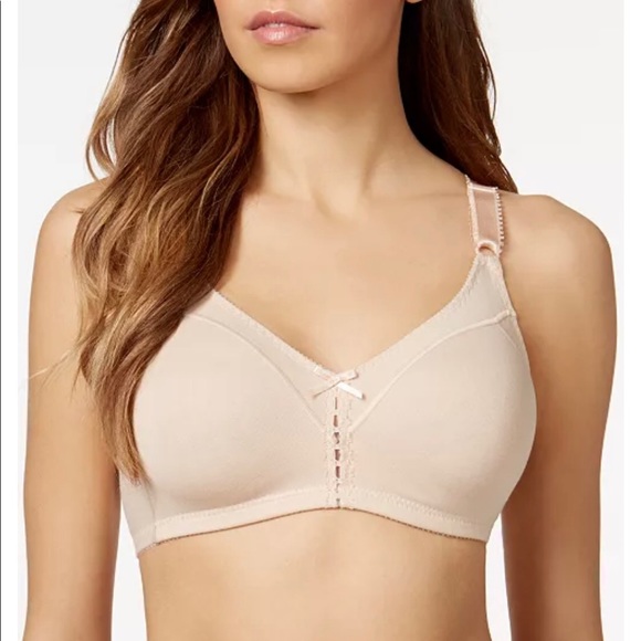 NWOT Bali Double Support  cotton wireless bra #3036 - Picture 1 of 8